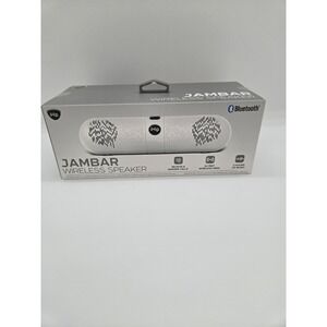 Bluetooth Wireless Speaker White  30 ft Area Music Rec/ Answer Calls Jambar Ihip